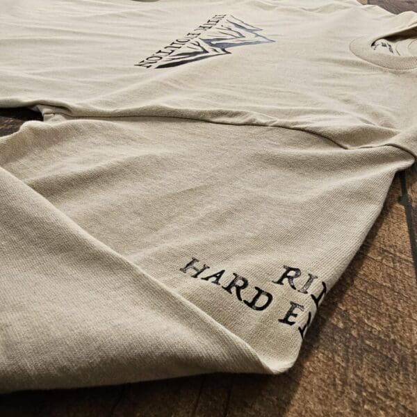 A close up of the fabric on a t shirt