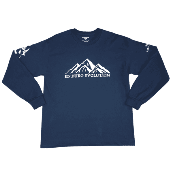 A long sleeve t-shirt with the words " everest evolution ".
