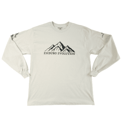 A long sleeve t-shirt with the words enduro evolution on it.
