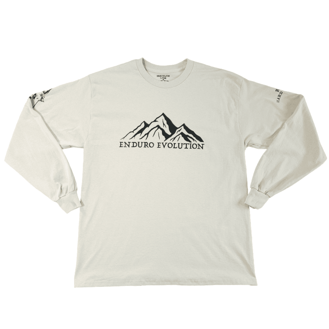 A long sleeve t-shirt with the words enduro evolution on it.