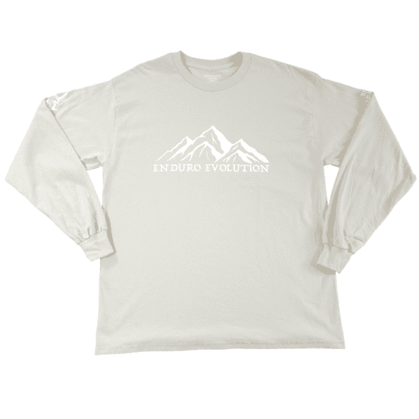 A long sleeve t-shirt with the words " life is like riding a horse ".